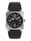 BR 03 Black Steel 41 mm BR03A-BL-STSRB