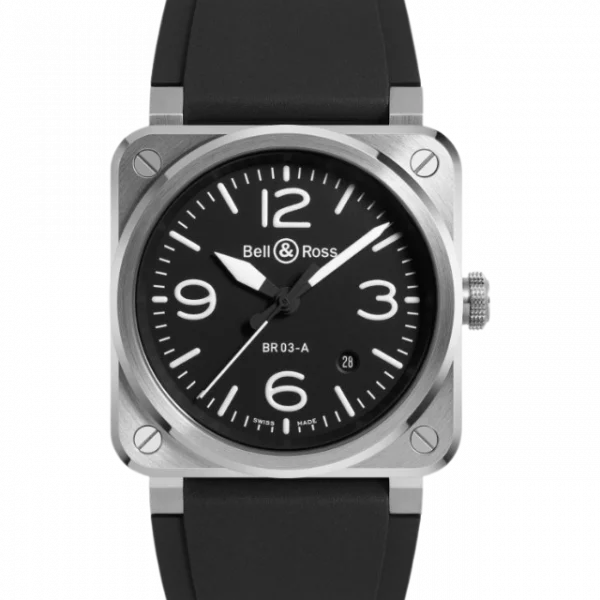 BR 03 Black Steel 41 mm BR03A-BL-STSRB