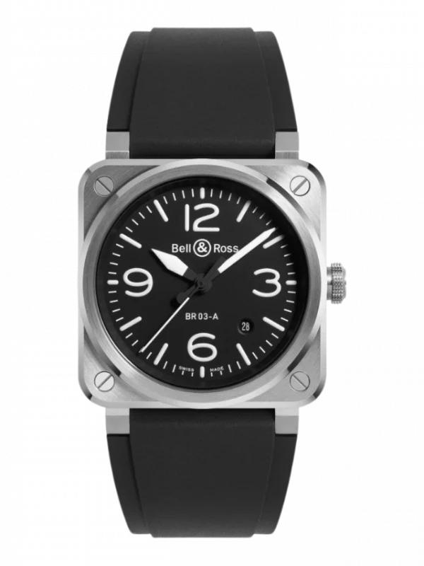 BR 03 Black Steel 41 mm BR03A-BL-STSRB