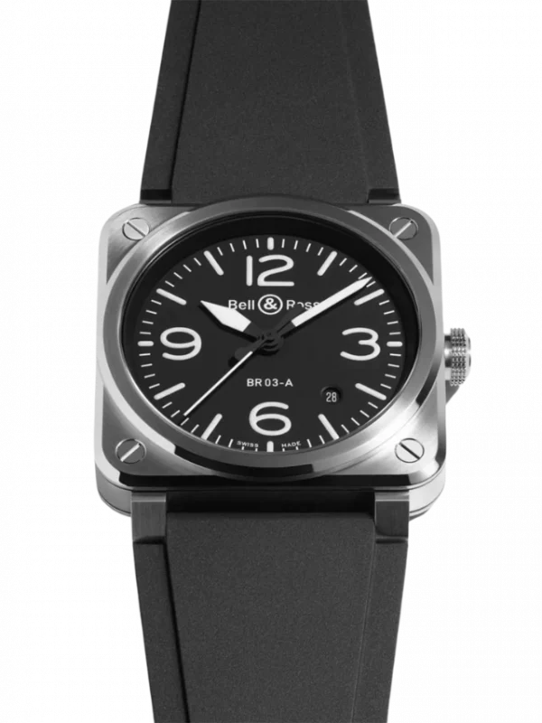 BR 03 Black Steel 41 mm BR03A-BL-STSRB