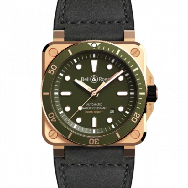 Br 03-92 Diver Green Bronze BR0392-D-G-BRSCA