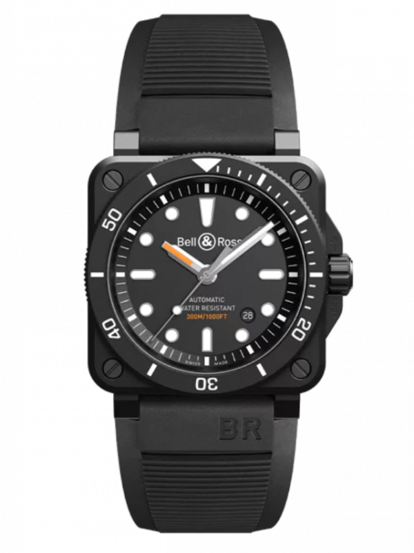 Br-03 Diver Black Matte BR0392-D-BL-CESRB