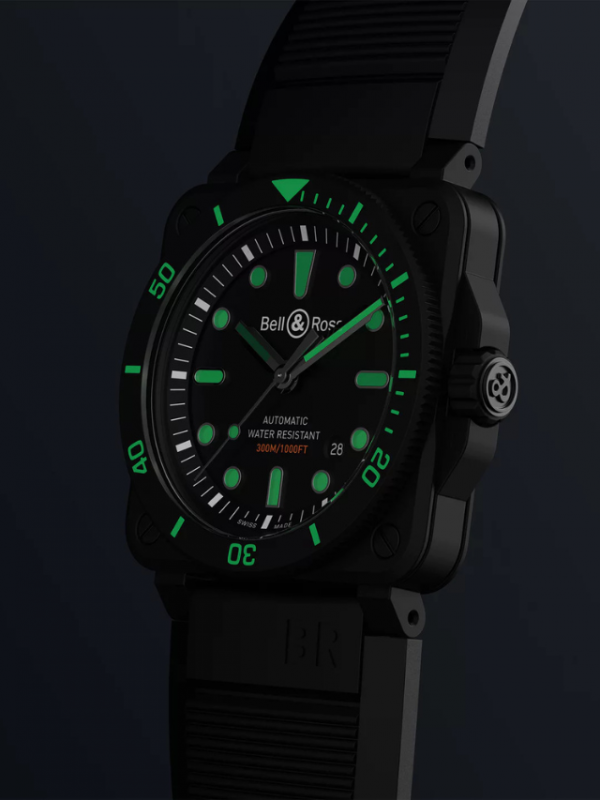 Br-03 Diver Black Matte BR0392-D-BL-CESRB