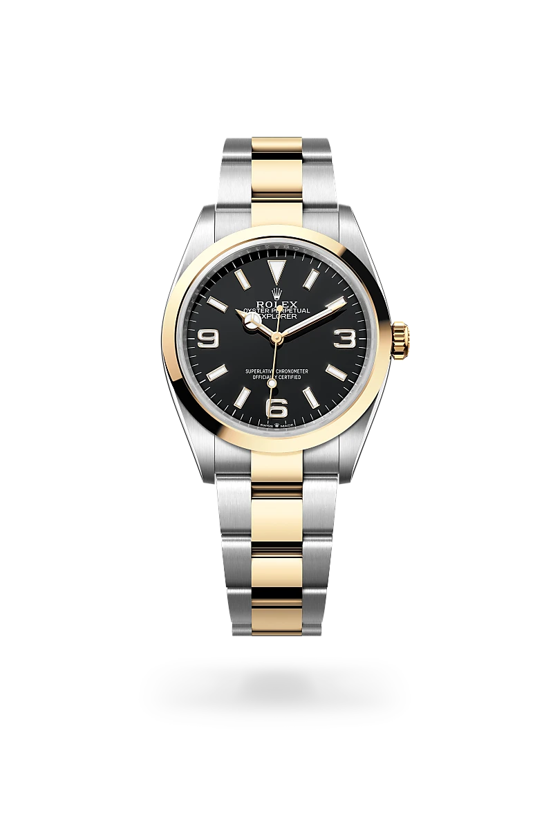 Rolex Explorer in Yellow Rolesor - combination of Oystersteel and yellow gold, M124273-0001 - Time Avenue