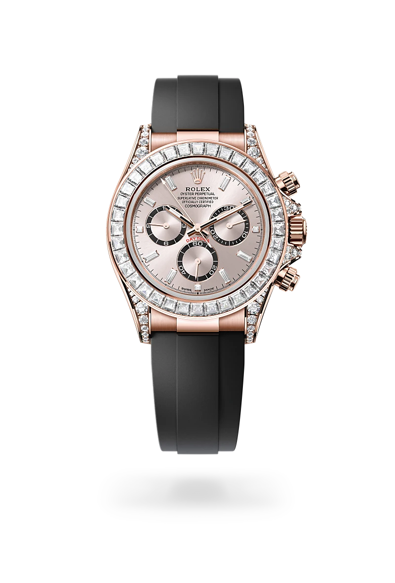 Rolex Cosmograph Daytona in 18 ct Everose gold with lugs set with diamonds, M126535TBR-0002 - Time Avenue