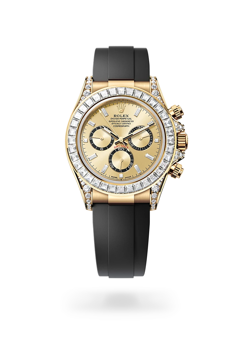 Rolex Cosmograph Daytona in 18 ct yellow gold with lugs set with diamonds, M126538TBR-0004 - Time Avenue