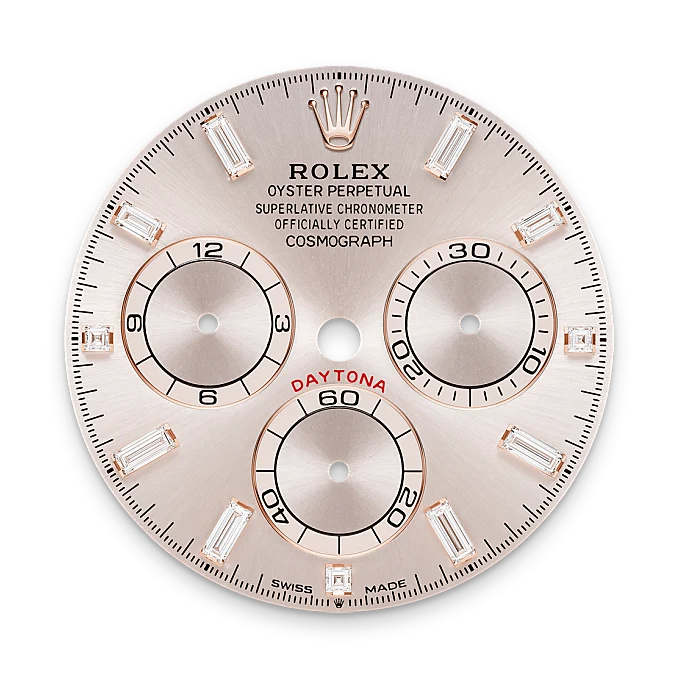 Rolex Cosmograph Daytona in 18 ct Everose gold with lugs set with diamonds, M126595TBR-0001 - Time Avenue