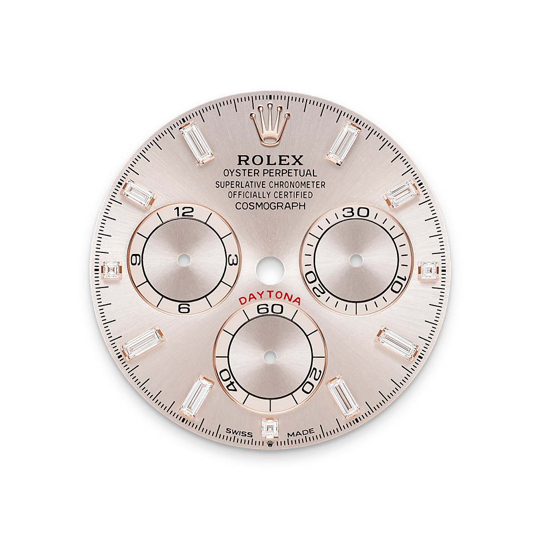 Rolex Cosmograph Daytona in 18 ct Everose gold with lugs set with diamonds, M126595TBR-0001 - Time Avenue