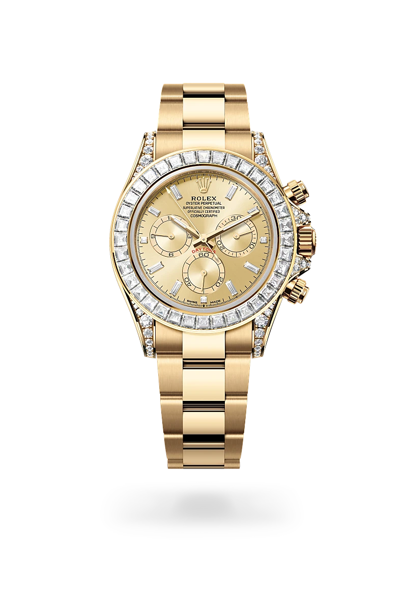 Rolex Cosmograph Daytona in 18 ct yellow gold with lugs set with diamonds, M126598TBR-0001 - Time Avenue