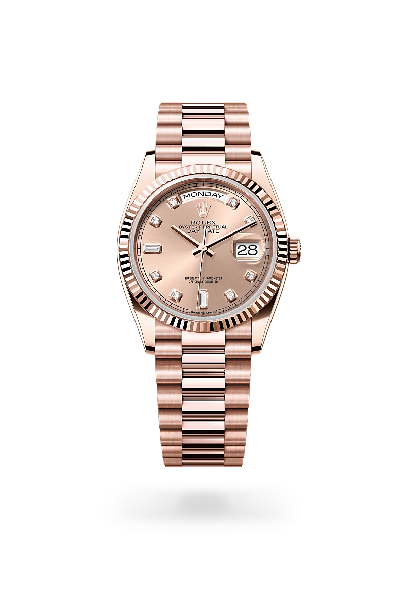 Rolex Day-Date in 18 ct Everose gold, M128235-0009 - Time Avenue