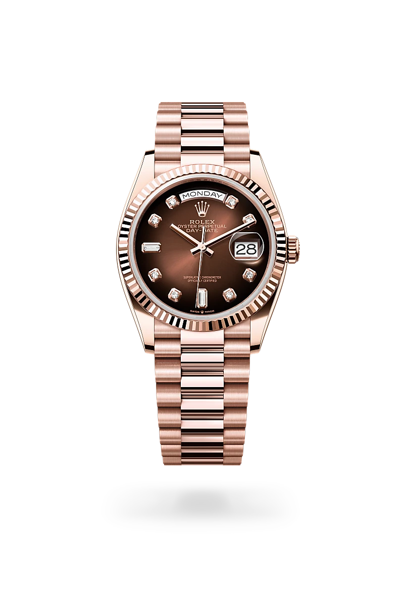 Rolex Day-Date in 18 ct Everose gold, M128235-0037 - Time Avenue