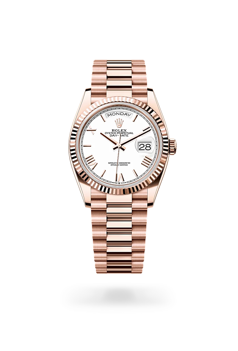 Rolex Day-Date in 18 ct Everose gold, M128235-0070 - Time Avenue