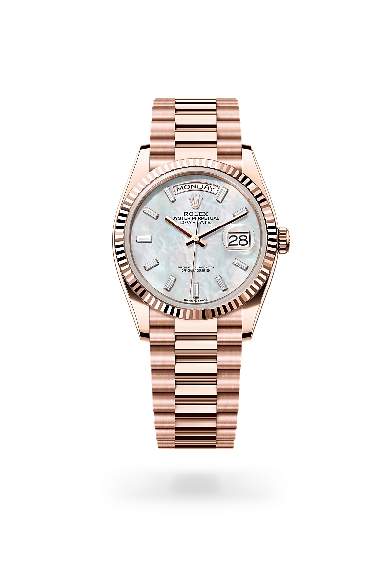 Rolex Day-Date in 18 ct Everose gold, M128235-0078 - Time Avenue