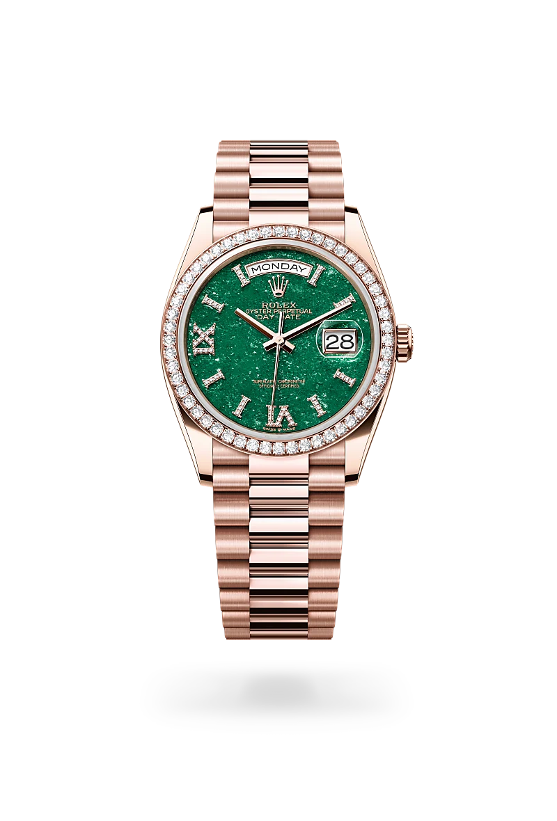 Rolex Day-Date in 18 ct Everose gold, M128345RBR-0068 - Time Avenue