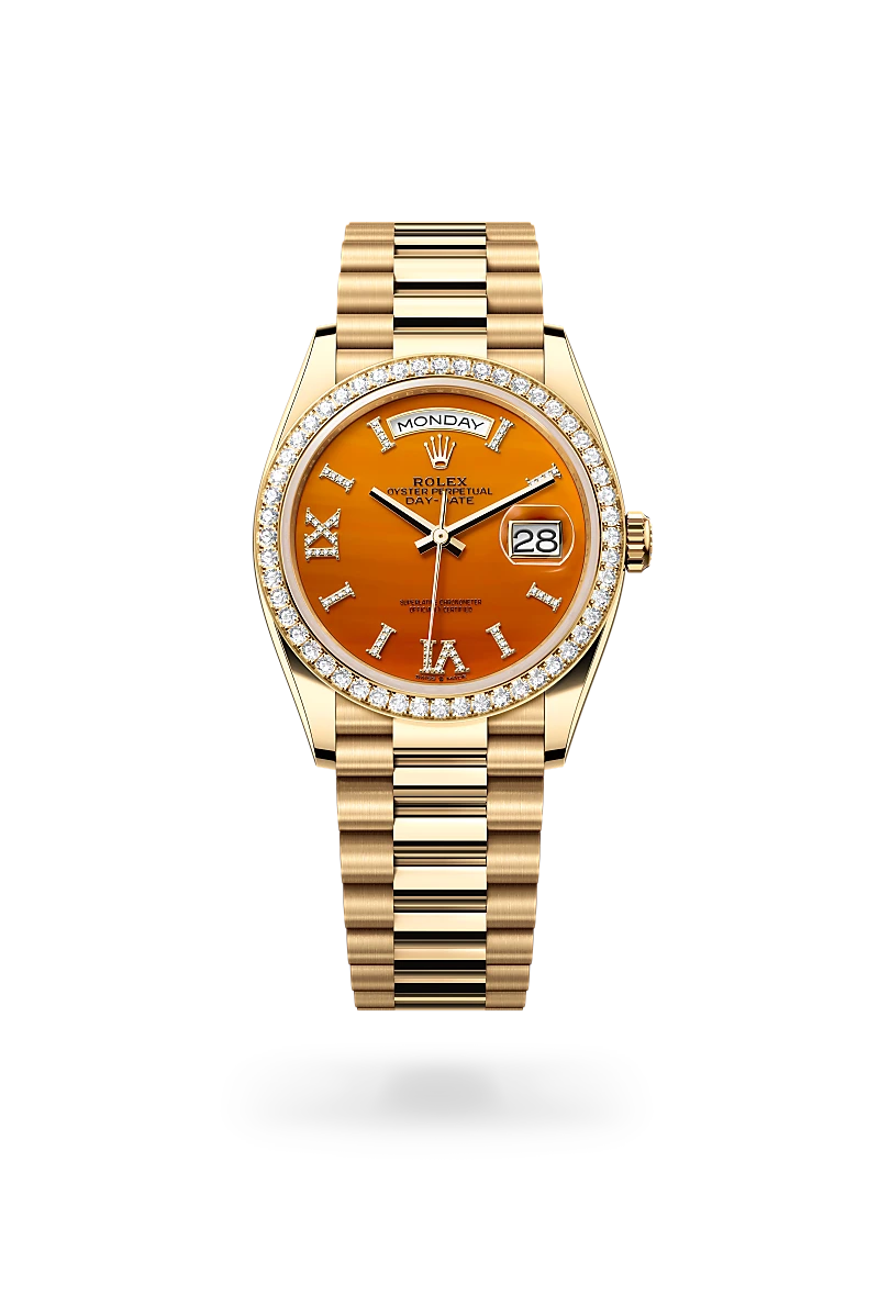 Rolex Day-Date in 18 ct yellow gold, M128348RBR-0049 - Time Avenue