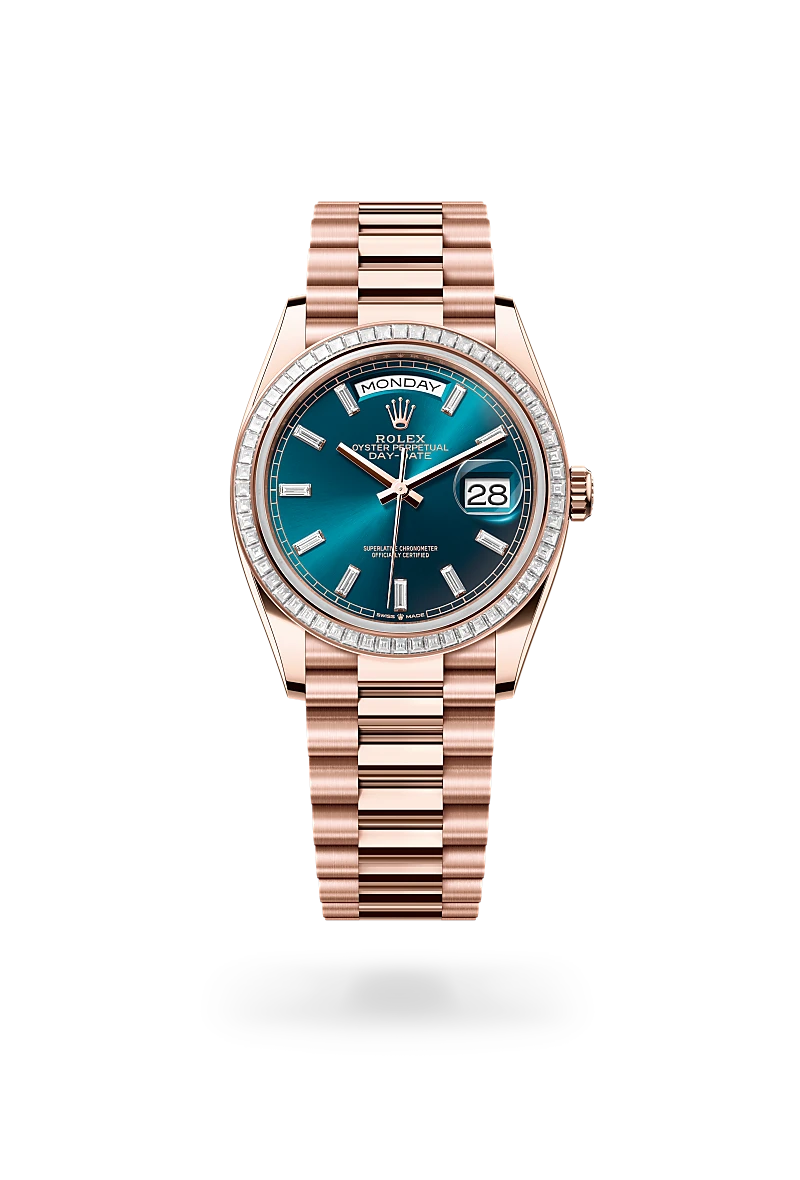 Rolex Day-Date in 18 ct Everose gold, M128395TBR-0032 - Time Avenue