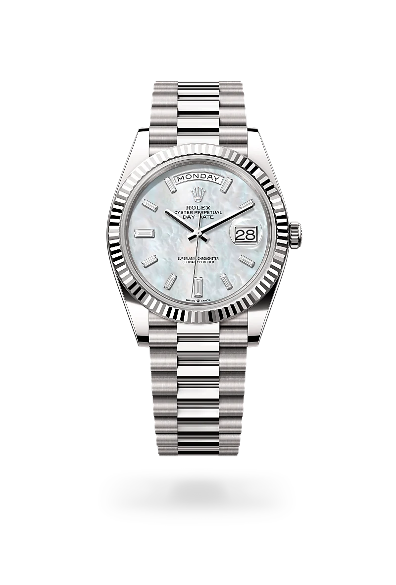 Rolex Day-Date in 18 ct white gold, M228239-0078 - Time Avenue