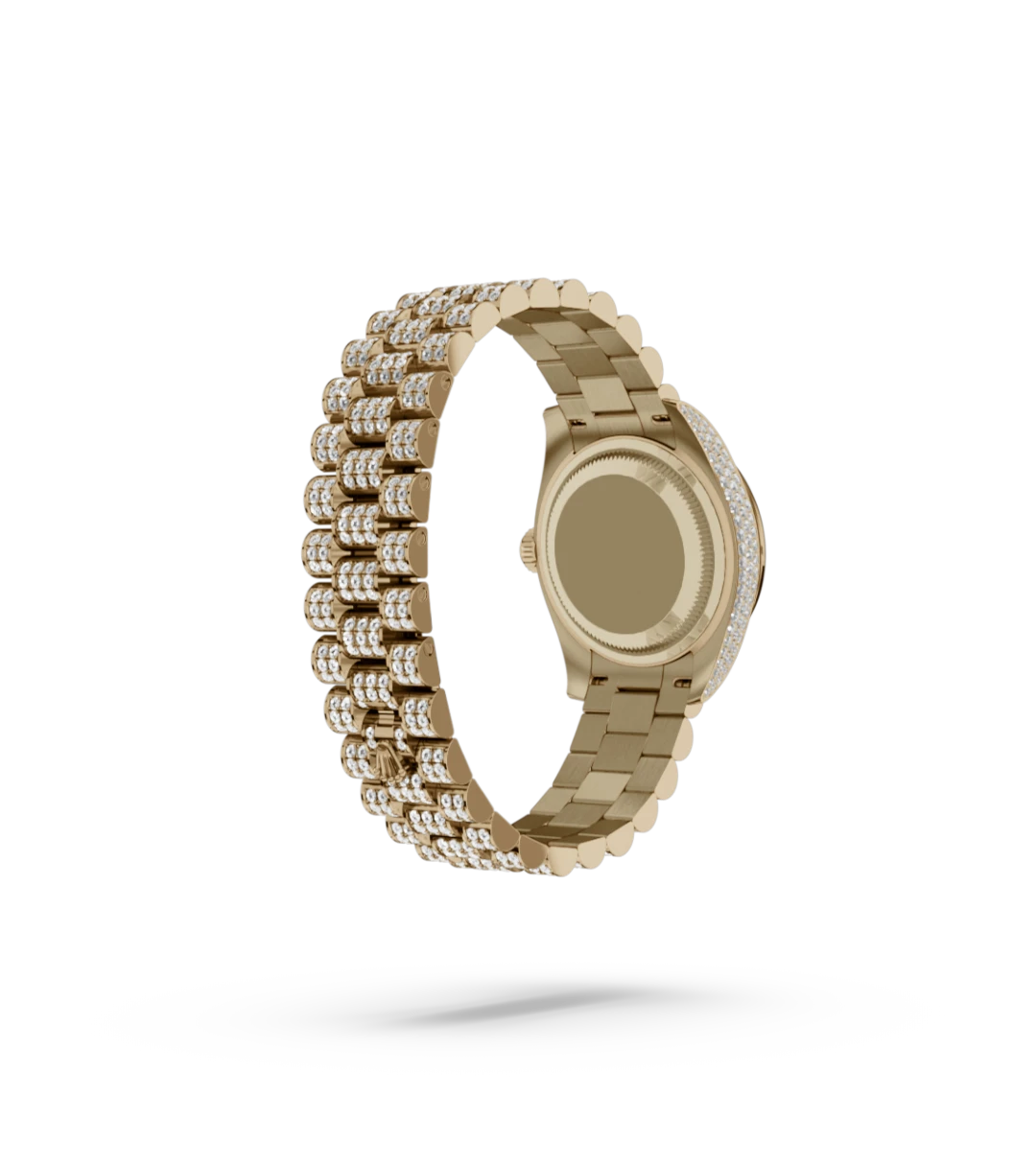 Rolex Lady-Datejust in 18 ct yellow gold with case sides and lugs set with diamonds, M279458RBR-0001 - Time Avenue