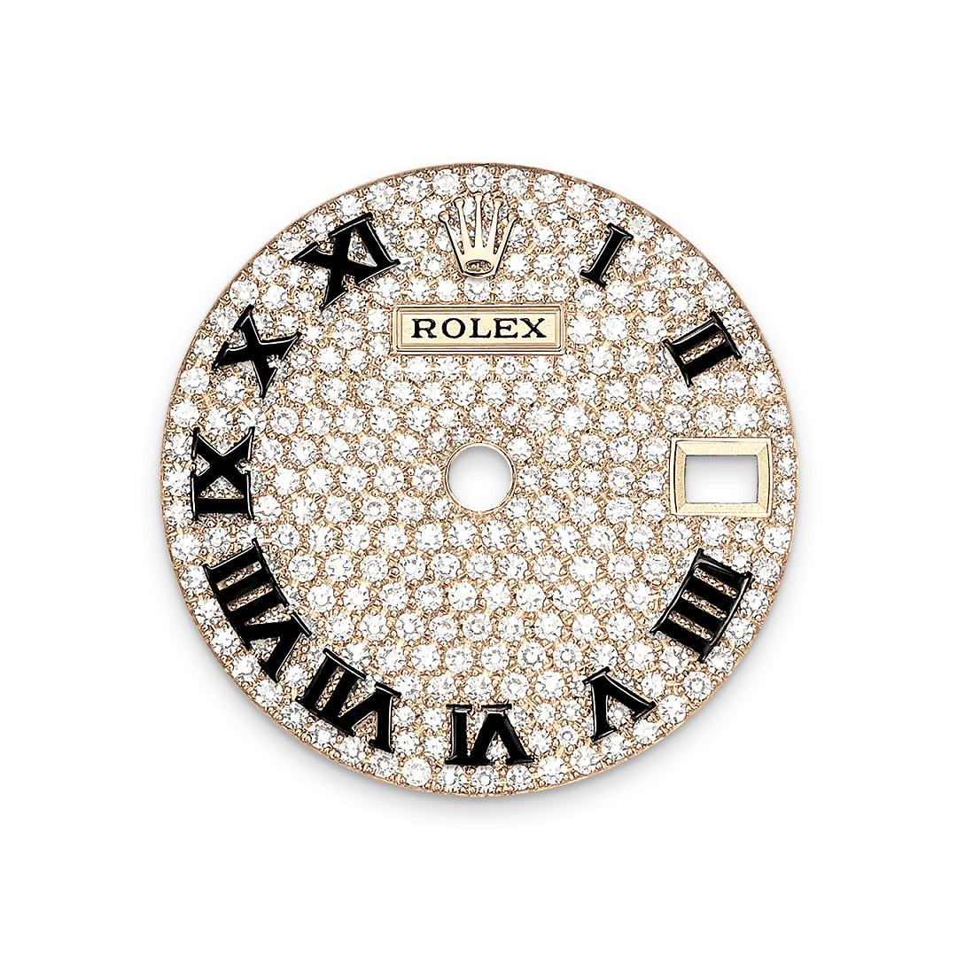 Rolex Lady-Datejust in 18 ct yellow gold with case sides and lugs set with diamonds, M279458RBR-0001 - Time Avenue