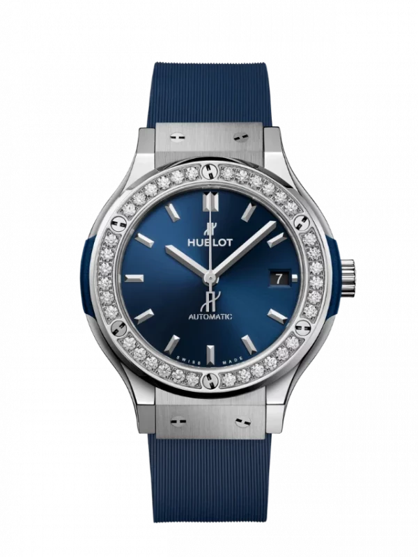 Classic Fusion Titanium Blue Diamonds 565.NX.7170.RX.1204