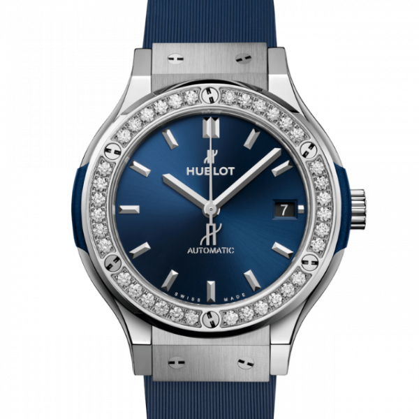 Classic Fusion Titanium Blue Diamonds 565.NX.7170.RX.1204