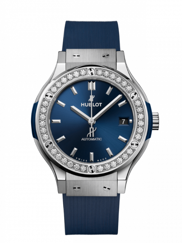 Classic Fusion Titanium Blue Diamonds 565.NX.7170.RX.1204