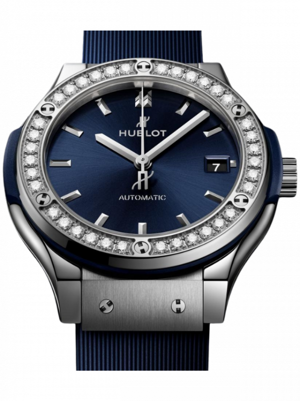 Classic Fusion Titanium Blue Diamonds 565.NX.7170.RX.1204