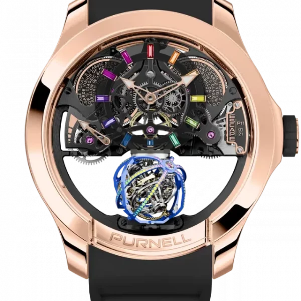 Purnell Escape Primo 18k Rose Gold – Rainbow – Black - 48mm