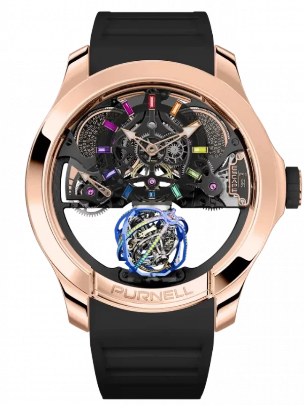 Purnell Escape Primo 18k Rose Gold – Rainbow – Black - 48mm