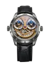 Theatre Of Joker Golden Mask Unique Wristwatch Silver And Gold Black Strap