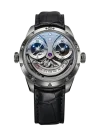 Theatre of Joker Iron Mask Unique Wristwatch Silver Black Strap